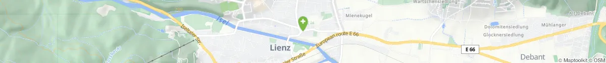 Kartendarstellung des Standorts für Linden-Apotheke in 9900 Lienz